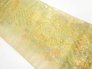 皇金漆宝箔　抽象模様織り出し名古屋帯